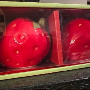 Strawberry Shaped Salt and Pepper Shakers